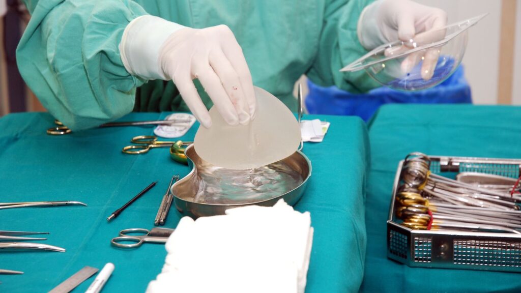 Breast implant operation